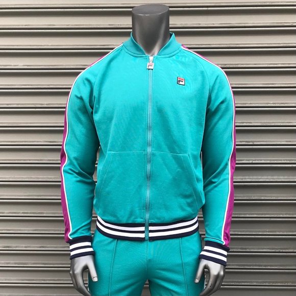 Men's Fila TurquoisePink Track Jacket